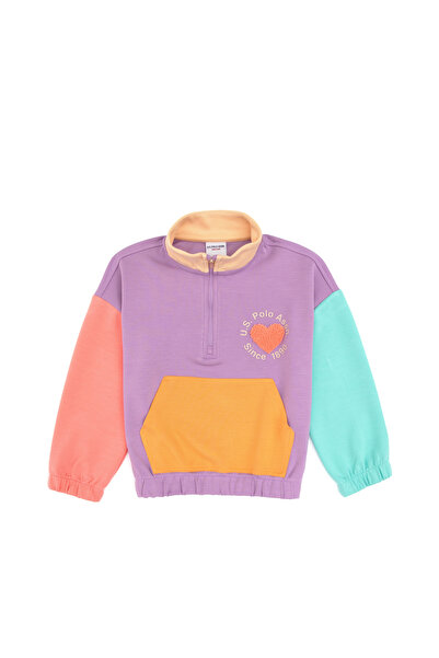 U.S. Polo Assn. Girl's Lilac Sweatshirt 50314258-Vr034