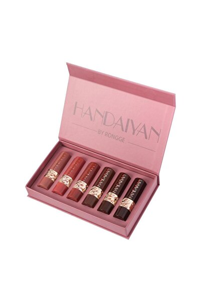 Handaiyaan Set of 6 Intensely Pigmented Matte Lipsticks, Mixed Colors
