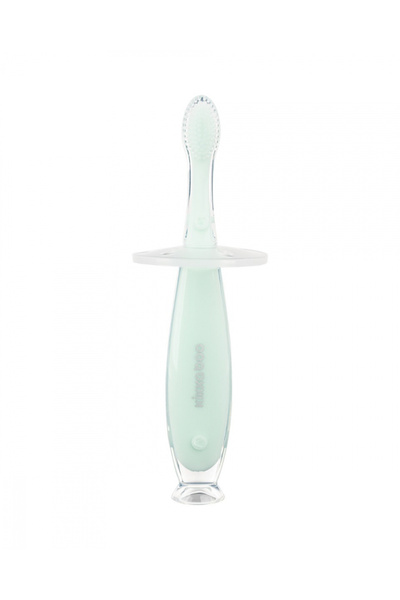 Kikka Boo Periuta de dinti pentru bebelusi KikkaBoo Softy Mint din silicon,recomandata de la 6 luni, cu ventuz