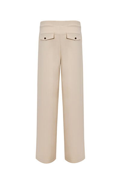 Exquise Lace-Up Regular Knitted Trousers