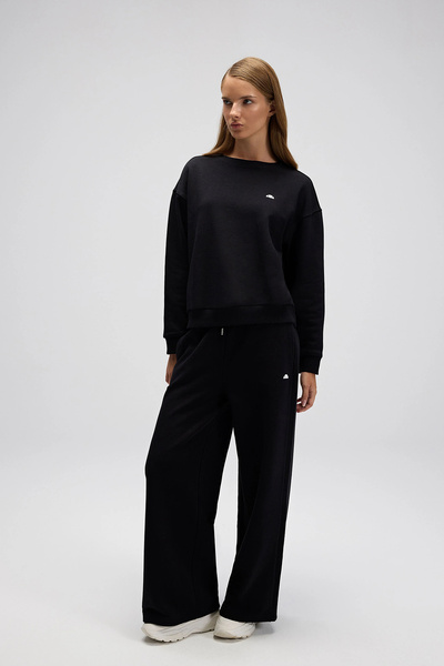 Ellesse Cotton Relaxed Fit Regular Waist Wide Leg Sweatpants Sweatpants Ef528