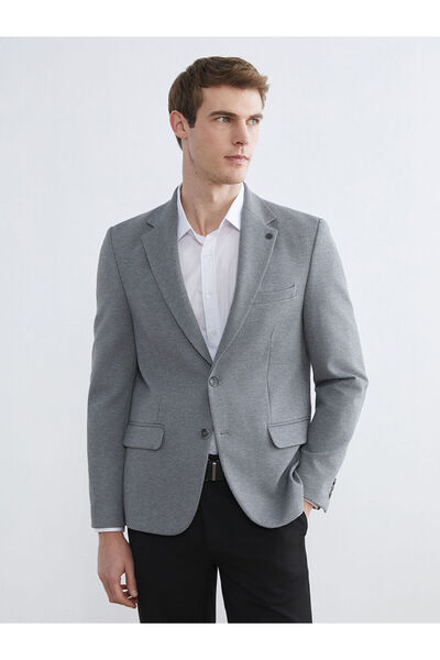 LC Waikiki Сірий блейзер Slim Fit для чоловіків