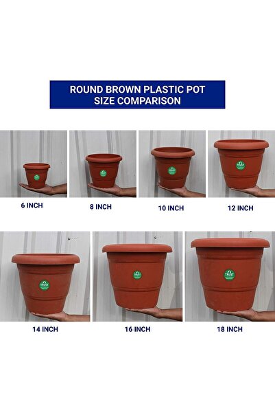 TrustBasket Terracotta Plant Pots - 6 Pieces (10 inch)