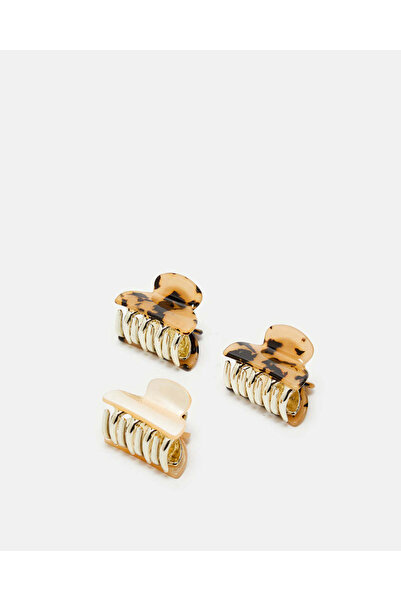 REDTAG Women Beige Hair Claw Set (Pack of 3)