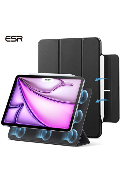 ESR iPad Air 13 (M3/M2) / Pro 12.9 (M2/M1) Rebound Magnetic Case (6Th/5Th/4Th Generation) Nesil) - Black