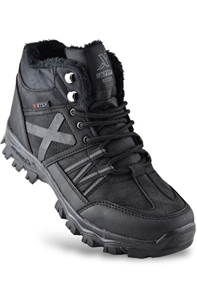 XStep Ανδρικές μπότες πεζοπορίας με επένδυση από γούνα και κορδόνια