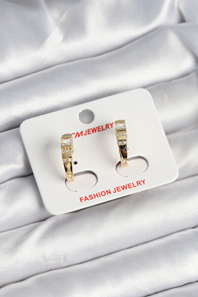 STİLLOVE أقراط نسائية عتيقة من الزركون بلون ذهبي نحاسي