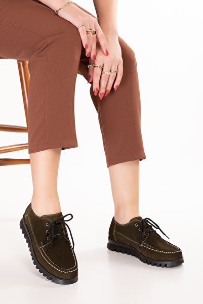 Gondol Γνήσιο δέρμα με αντιολισθητική σόλα Άνετα παπούτσια casual mlk.5080 Khaki Suede