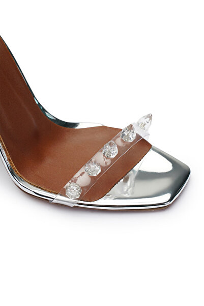 Jabotter Arven Şeffaf Taşlı Topuklu