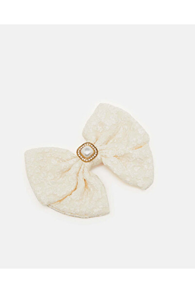 REDTAG Women White Embellished Hair Claw