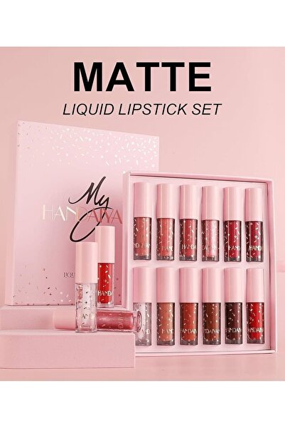 Handaiyan Set of 12 Matte and Glossy Liquid Lipsticks