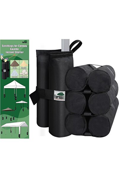 Eurmax أكياس رملية للخيام المنبثقة والمظلات الفورية - أكياس رملية، أسود