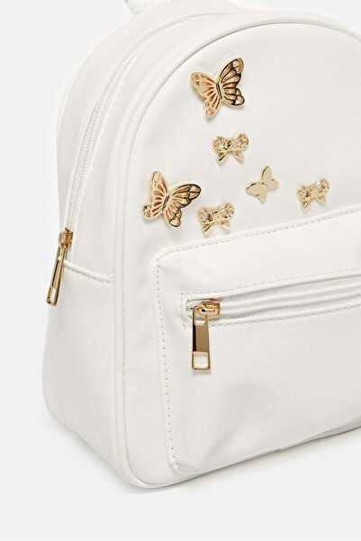 REDTAG Women White Embellished Backpack