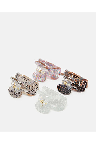 REDTAG Women Assorted Embellished Hair Clips (Pack of 4)