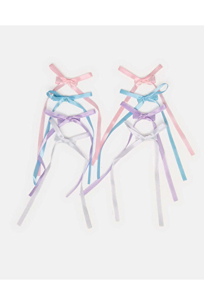 REDTAG Girls Assorted Embellished Hair Clips Set (Pack of 8)