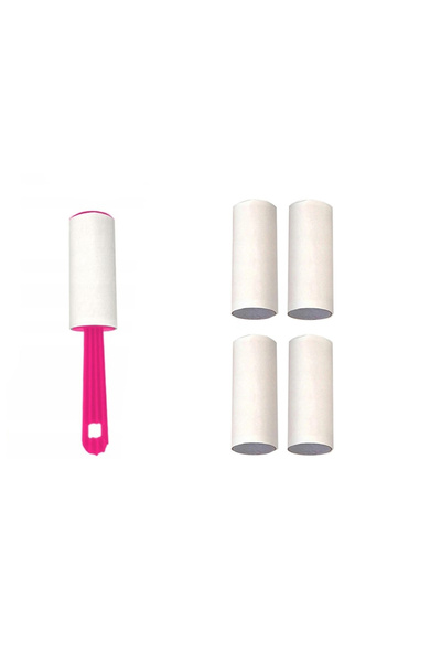 zola Clothes Cleaning Roller Set with 4 refills, pink