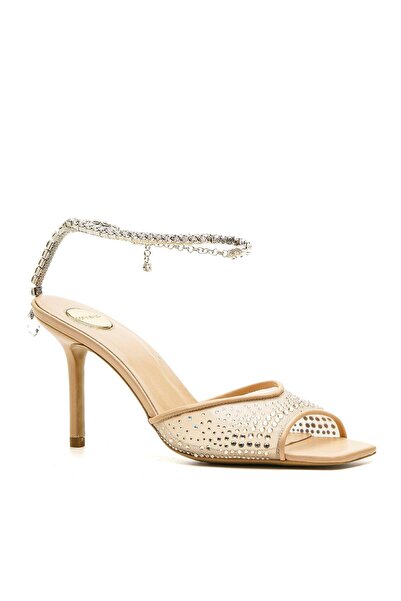 Sofia Baldi Wrist bej textile women's high heel sandals