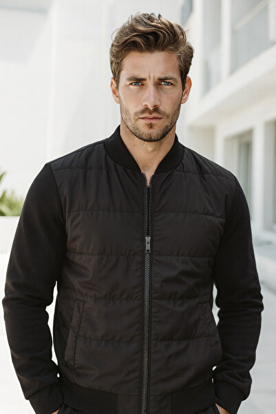 Rich Мъжка зимна яке с цип, устойчива на вятър