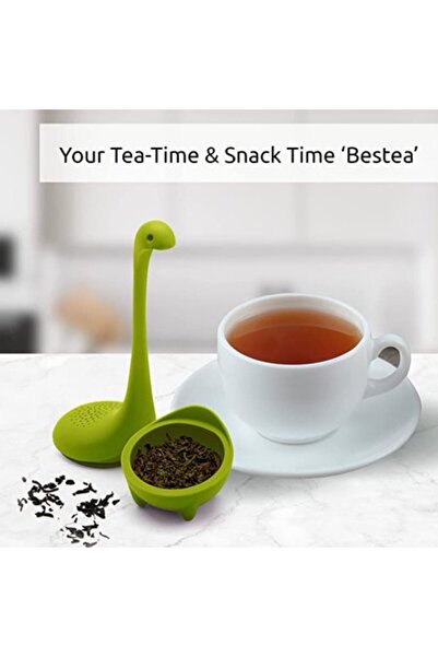 mediLOGIC Loose leaf tea infuser, Baby Nessie, silicone, green, mediLOGIC™