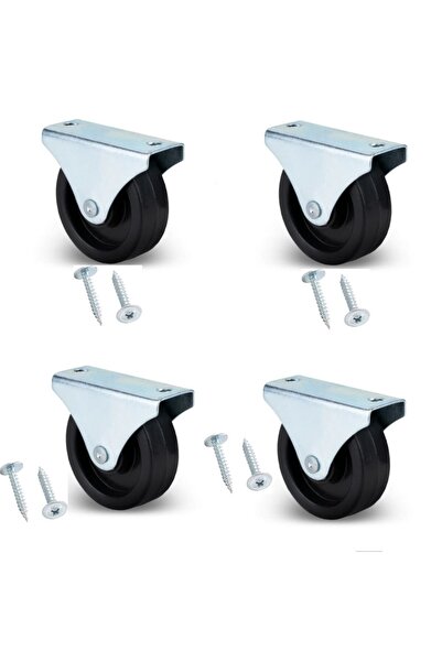 solon عجلة طاولة ذات قاعدة ثابتة وعجلة خزانة (قطر العجلة: 38 مم، الارتفاع: 50...