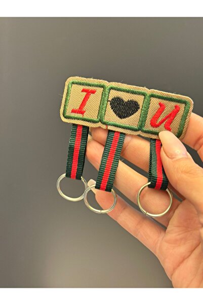 Gönülden Tasarım ACCESORIUL DE CUSUT I LOVE YOU YAZII HALKALI ARMA 7X3 CM