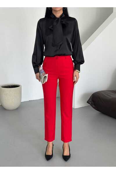 Milamia Pantaloni clasici pentru femei, cu picioare înguste, până la gleznă, tip morcov