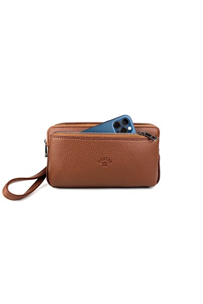 deri,se club Men's Tan Color Handbag Portfolio Bag with Wrist Strap and Belt Handbag