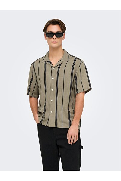 Only & Sons Onsstepan Loose Fit 006 Shirt Men's Gray Shirt - 22033631