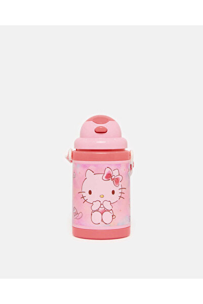 REDTAG Girls Pink Hello Kitty Print Water Bottle