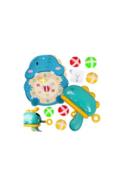 ISO TRADE Interactive Shooting Dinosaur Game, — 6 Velcro Balls, Multicolor, 27.5x30 cm