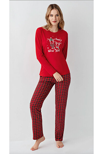 Arnetta Women's Premium New Year, Christmas, Winter Themed 100% Cotton Pajama Set