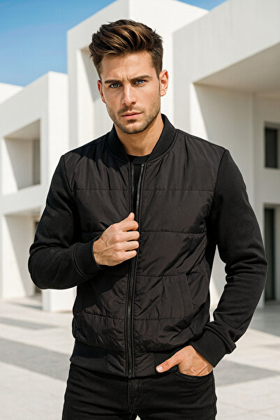 Rich Мъжка зимна яке с цип, устойчива на вятър