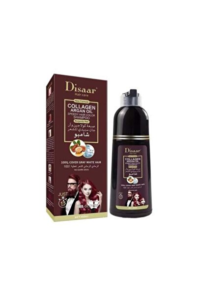 Disaar Disar Shampoo Hair Color with Collagen and Argan Oil, Burgundy Red - 4...