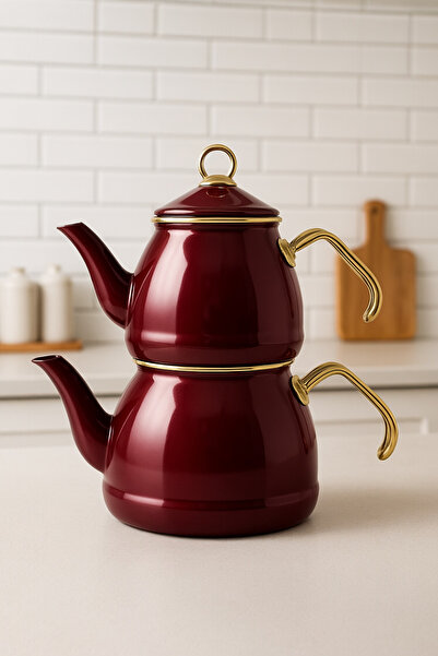 Evsun Home Collection Enamel Teapot Set