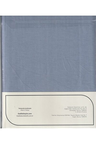Özdilek Fitted Sheet with Pillowcase Ranforce 160*200 Ice Blue Colourist