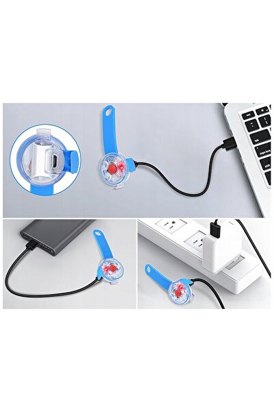 zola Pandantiv LED pentru zgarda, 3 moduri de iluminare, rezistent la apa, plastic, albastru