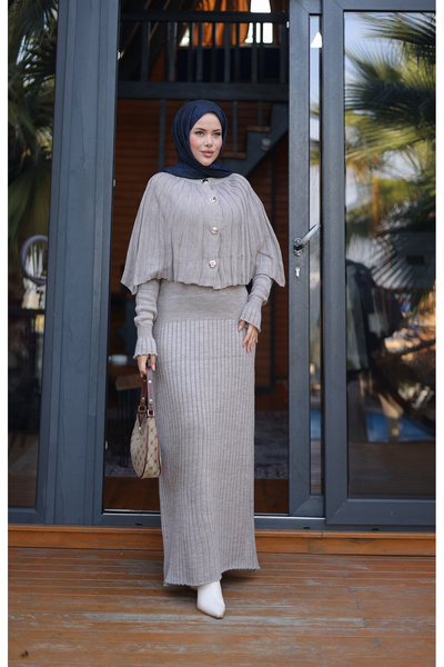 NEW DAĞ Cape Knitwear Set