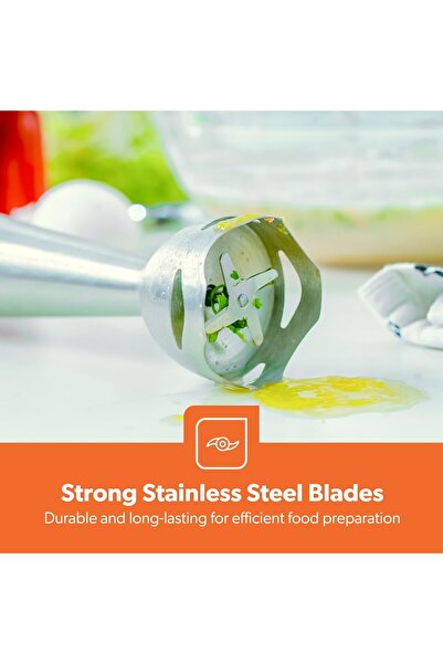 Geepas Stainless Steel Hand Blender - Model GHB6136, 400 W, Red