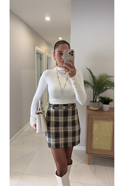 BİRCANÇİL Tella Ecru Side Gathered Blouse