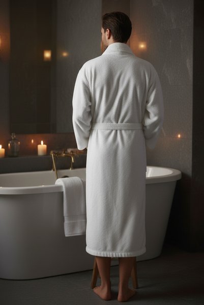 Çeyizim Premium Cotton Bathrobe |   Hotel Quality |   Ultra Soft & Highly Absorbent |   Unisex |   S-Xl |   White
