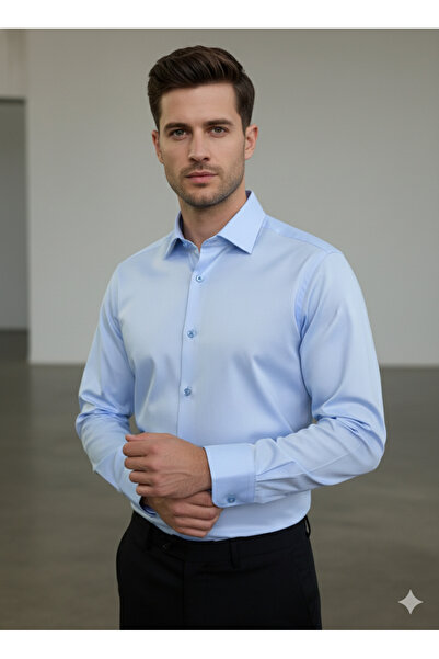 dcn giyim 1985 Men's Satin Slim Fit Shirt-897