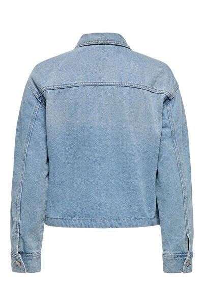ONLY Only Women's Onlmıka Buttoned Double Pocket Denim Jacket 15352316   Blue