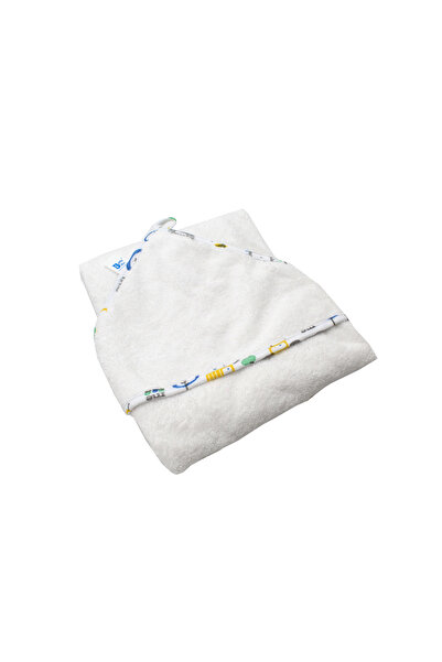 BalticBebe Prosop cu capison, Balticbebe, Bumbac Premium, 80x90 cm , Alb, 0-2 ani, Baieti, , Universal