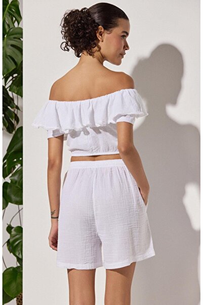 White By Nature Σορτς με λάστιχο wbnn