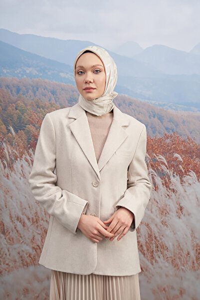 ARMANDA İTALYAN JAKAR ZİGZAG DESEN EŞARP - TAŞ