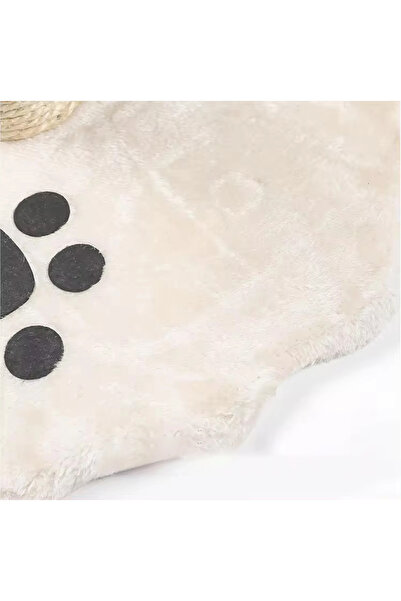 zola Sharp claw holder and toy for cats, pole and string and ball, height 43 cm, cream/brown