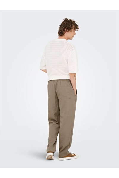 Only & Sons ONSSINUS TRAKE STRAIGHT 0329 PANTS Ανδρικό καφέ παντελόνι - 22033744