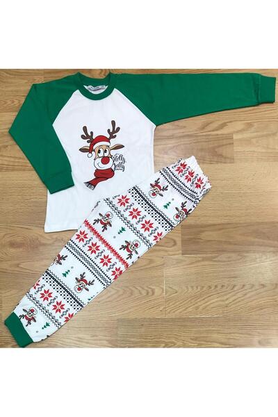 ALVİM KİDS Girls and Boys (Unisex) New Year's Pajama Set