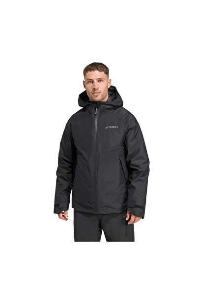 adidas معطف رجالي JV6242-E تيريكس إم تي 3 في 1 مبطن بالريش أسود اللون