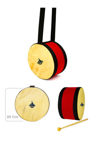 YANKI CD-20 Çocuk Davulu - Askılı Deri Davul (Tokmak Hediyeli)